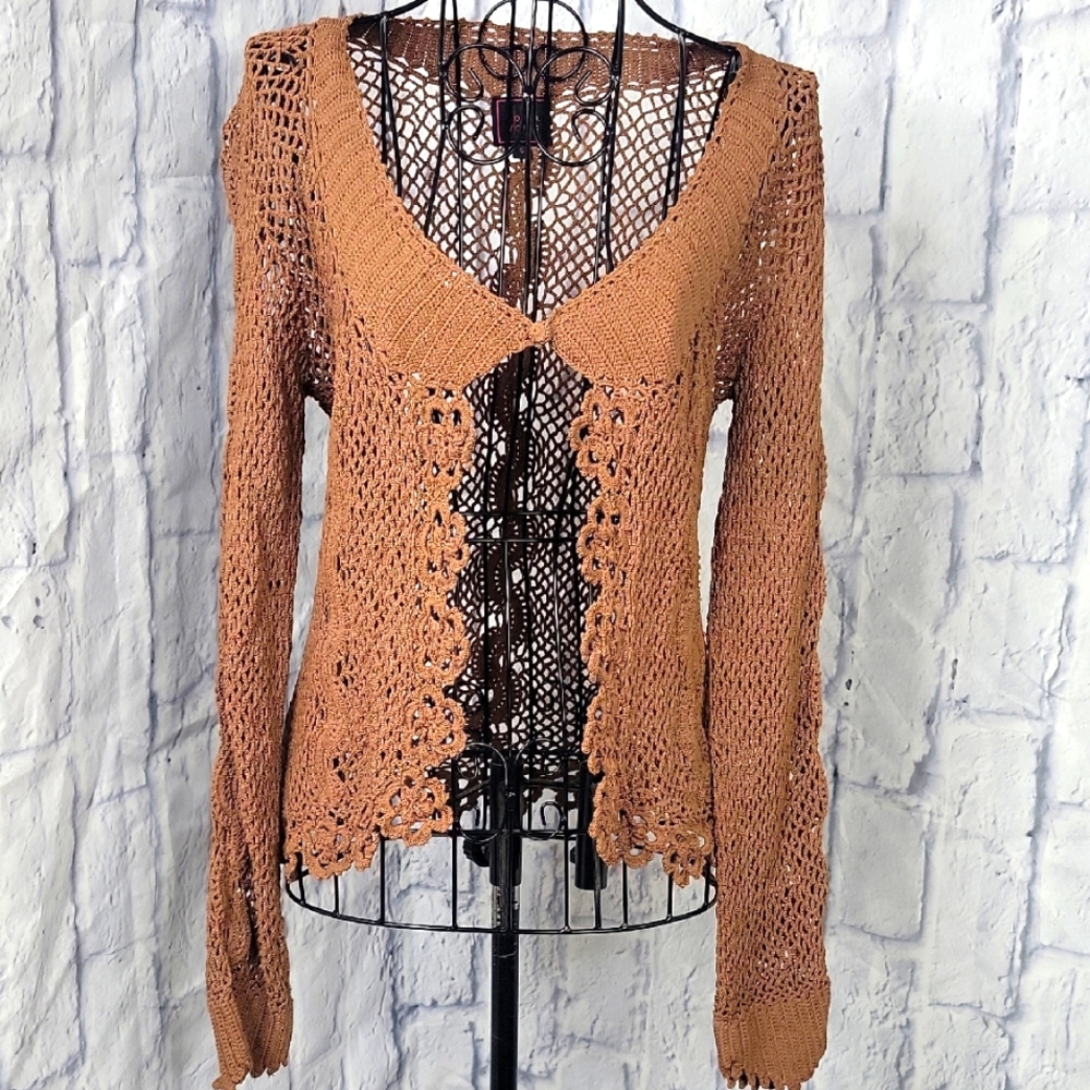 ×COLOR WORKS Cozy Brown Cardigan Sweater for‎ Effortless Style